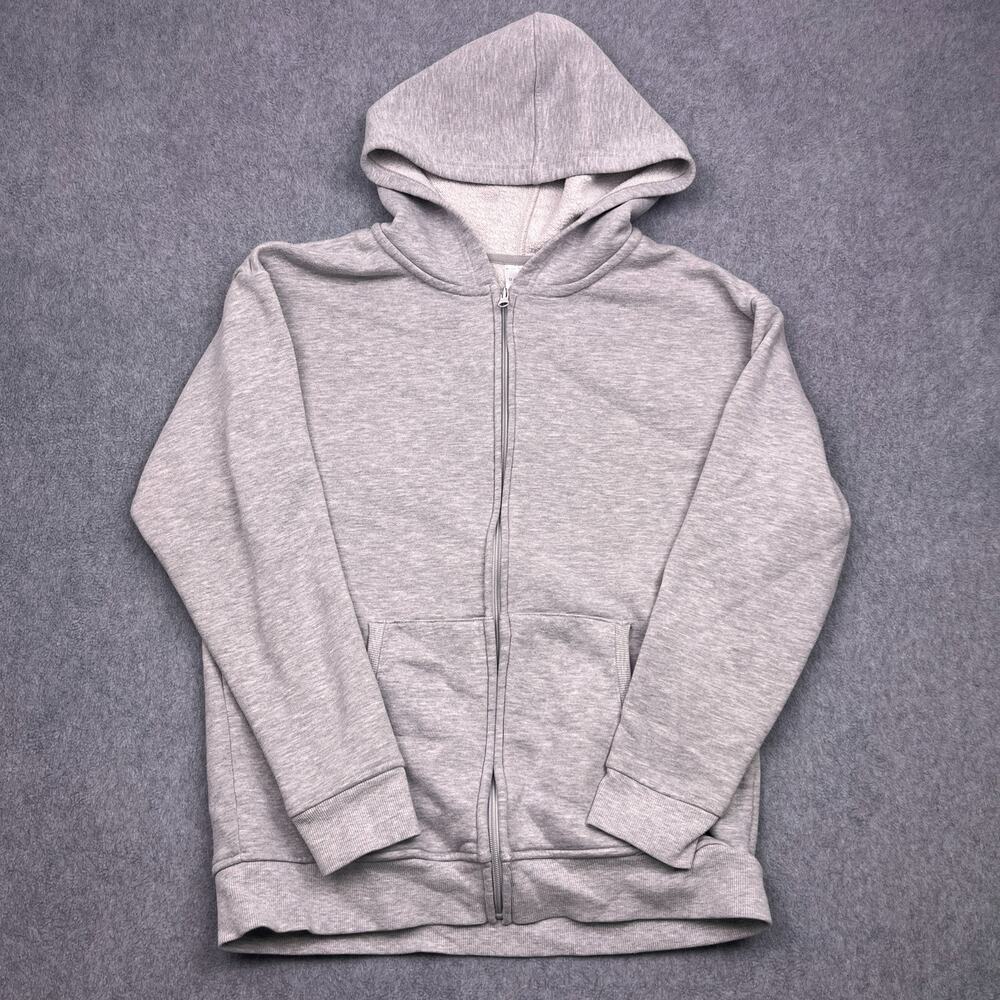 Danskin Hoodie‎ Womens Large Gray Full-Zip Sweatshirt Long Sleeve